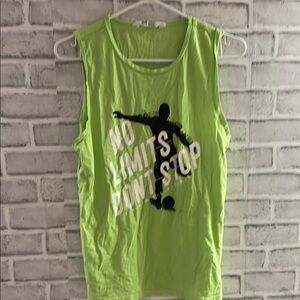 4/$20 Boys H&M Green Graphic Tank Top, sleeveless U.S.- size 16-18